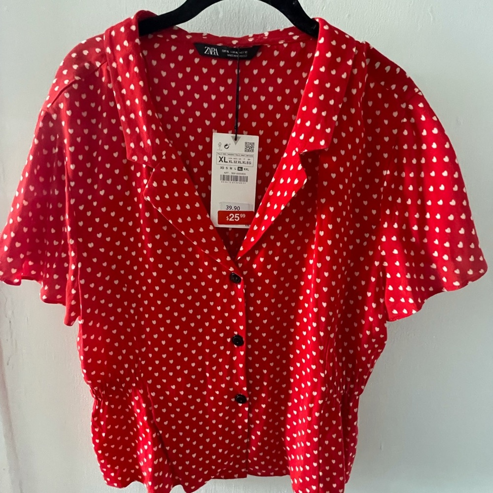 Zara Heart Blouse